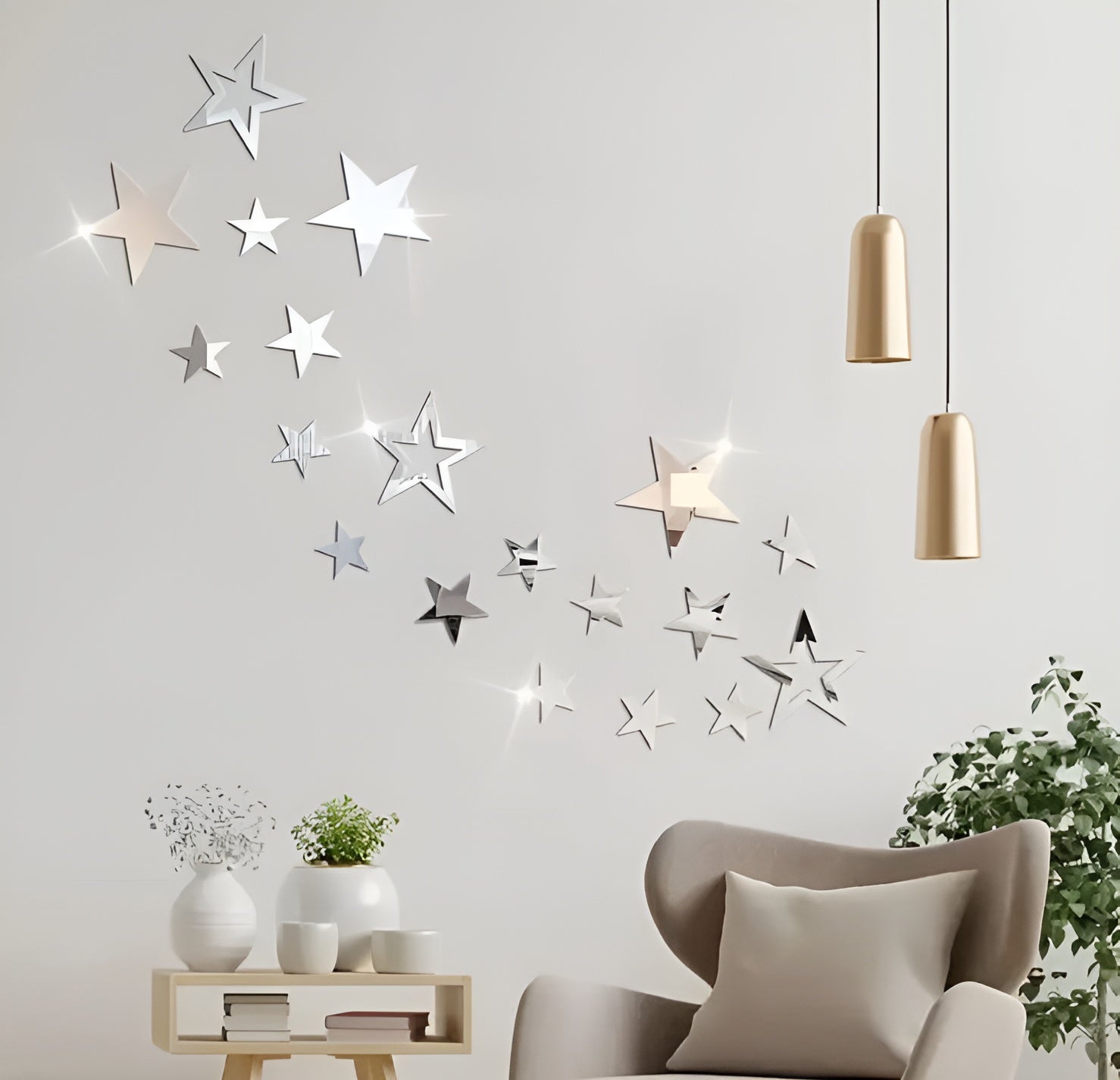 Acrylic Stars Mirror Wall Sticker zenwalls