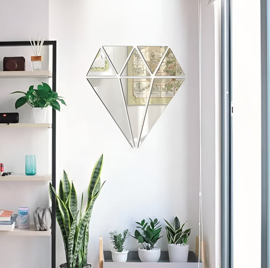 Acrylic Diamond Mirror Wall Sticker zenwalls