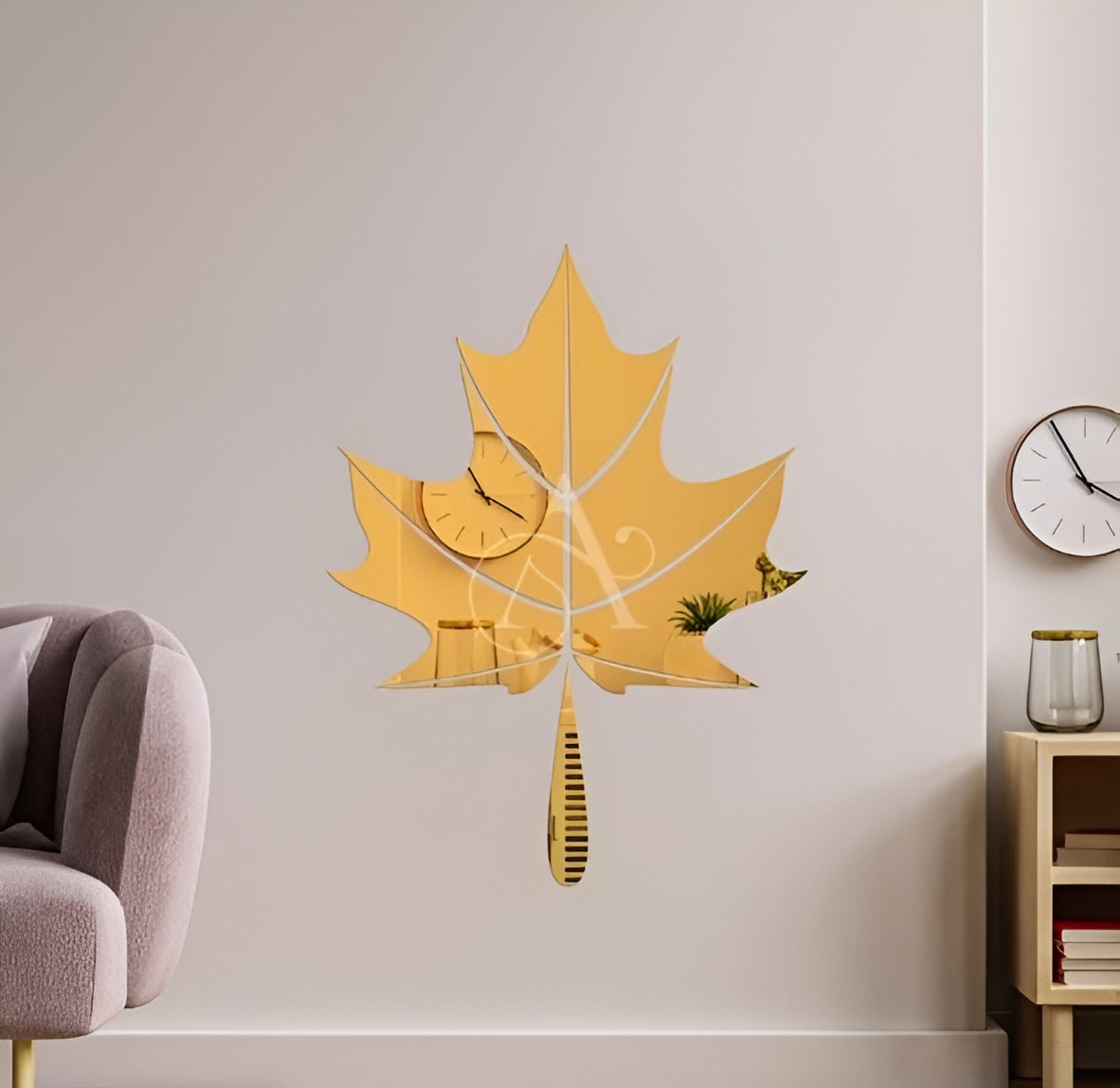 Wall Acrylic Autumn Leaf Mirror Wall zenwalls