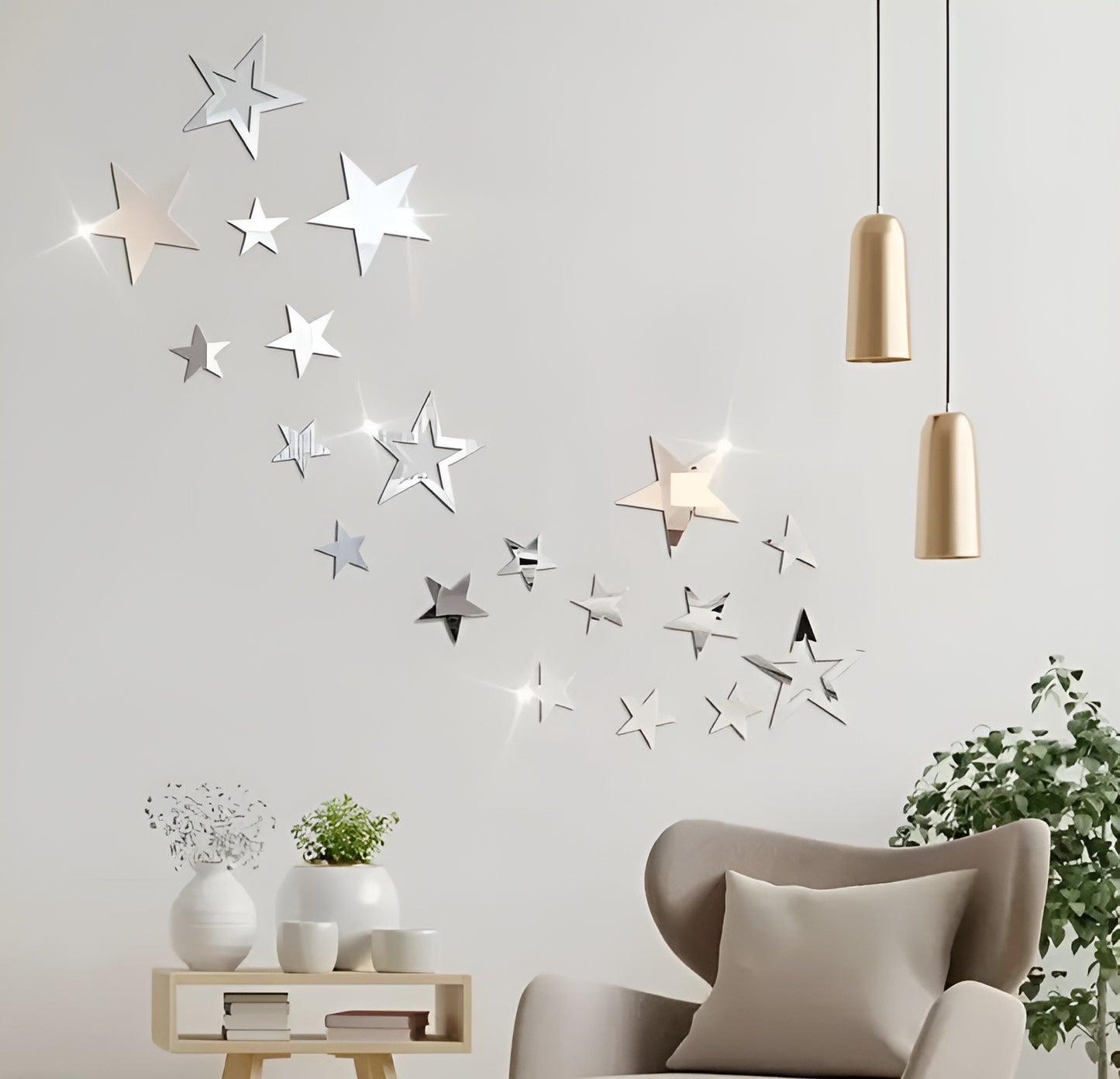 Acrylic Stars Mirror Wall Sticker zenwalls