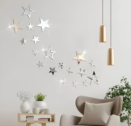 Acrylic Stars Mirror Wall Sticker zenwalls