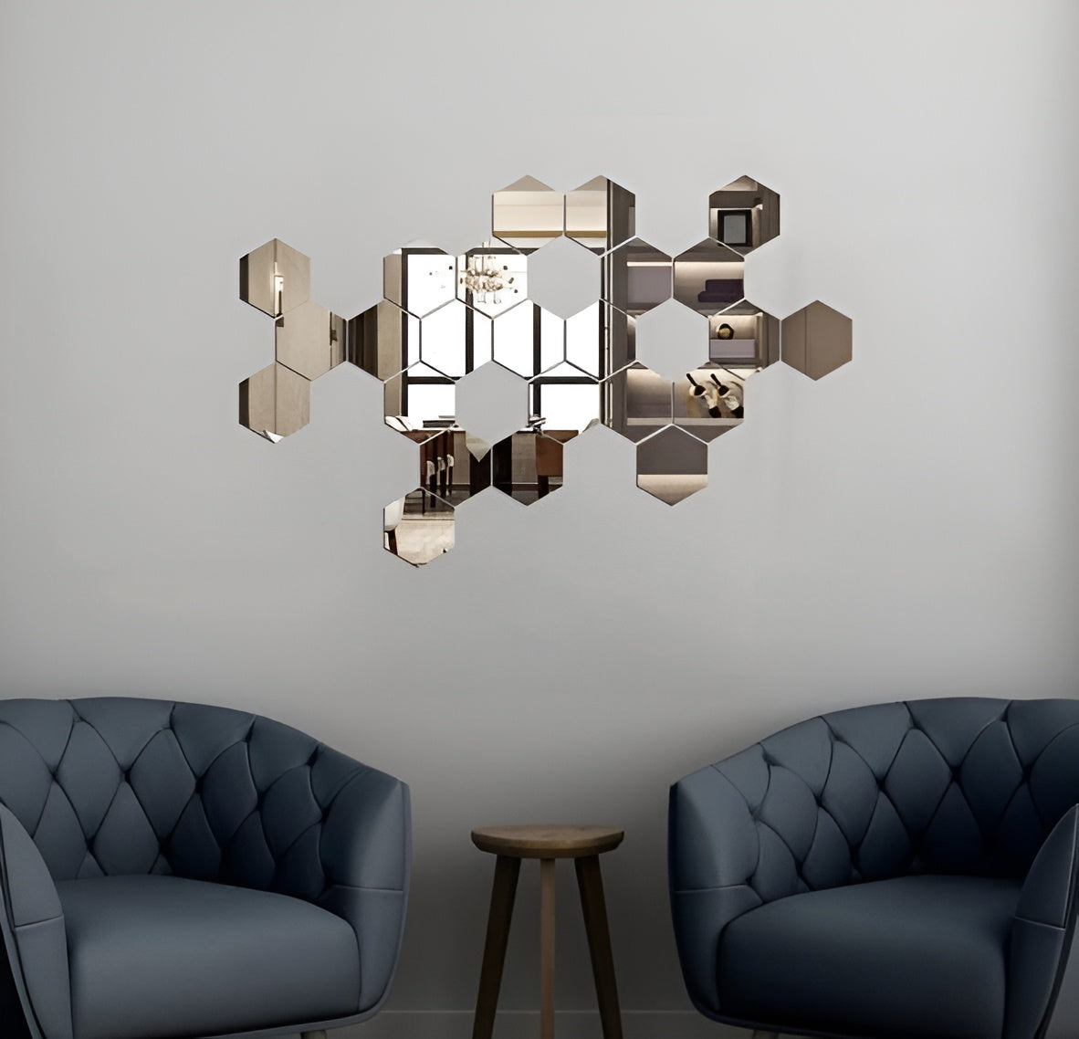 Acrylic Hexagon Mirror Wall Stickers zenwalls