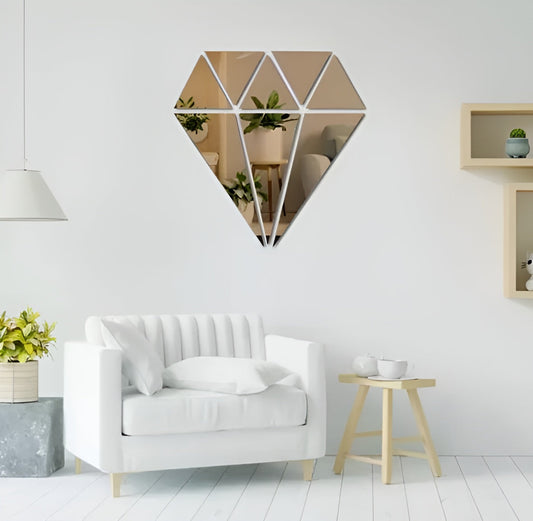 Acrylic Diamond Mirror Wall Sticker zenwalls